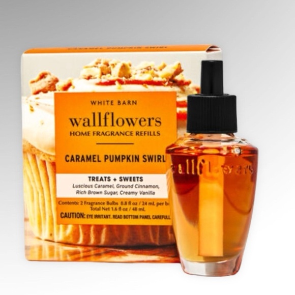 Bath & Body Works Wallflowers Refill Caramel Pumpkin Swirl Refills 2 Pack NWT - Picture 1 of 3